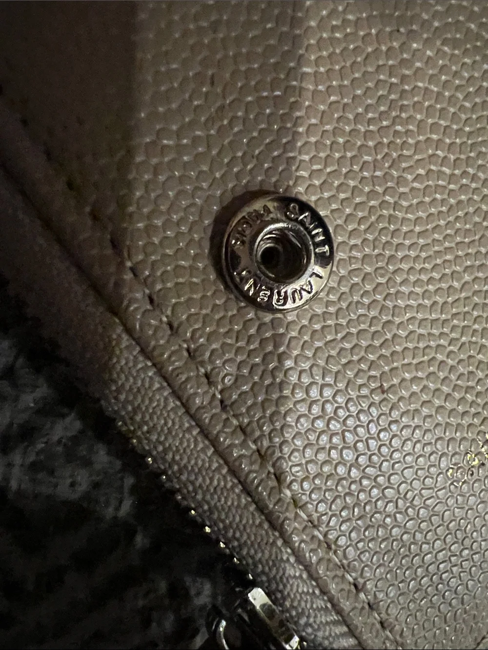 Saint Laurent Small Chevron Wallet in Metallic Gold Tone - Picture 4 of 11